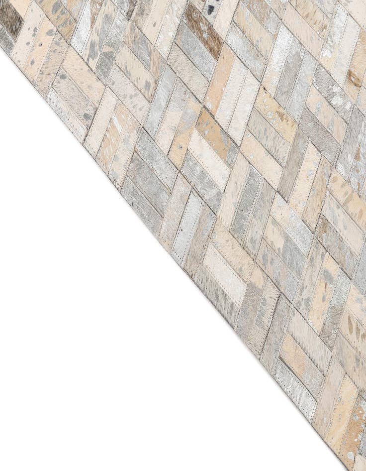 Detail image of 5' x 7' 10 Cowhide Leather Rug