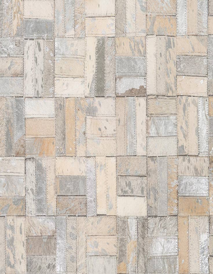 Detail image of 5' x 7' 10 Cowhide Leather Rug