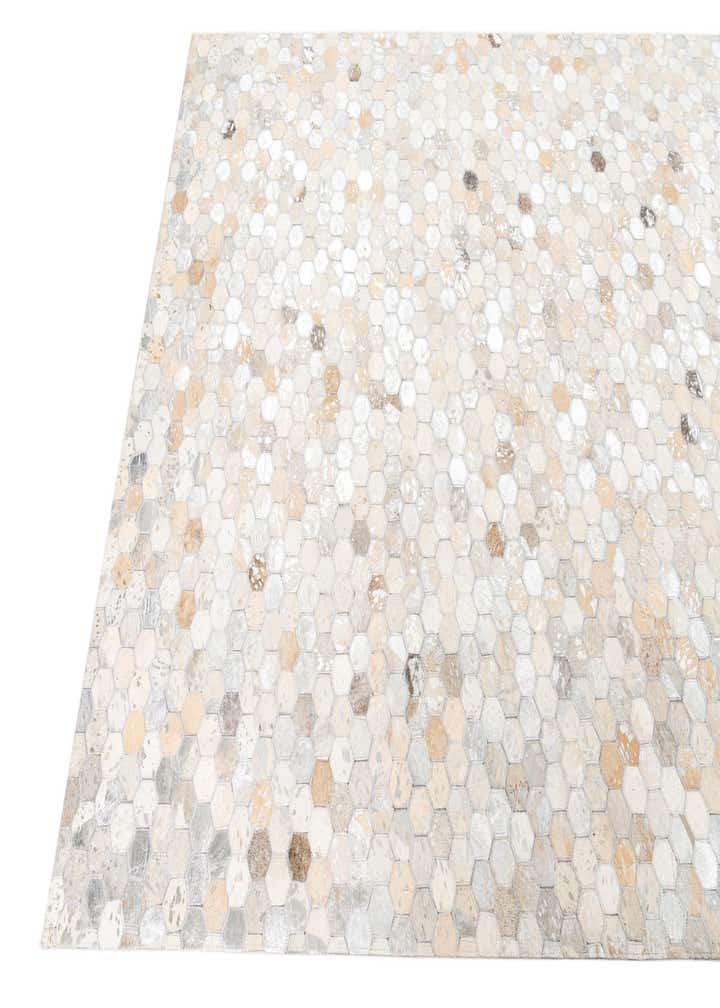 5' 2 x 8' Cowhide Leather Rug