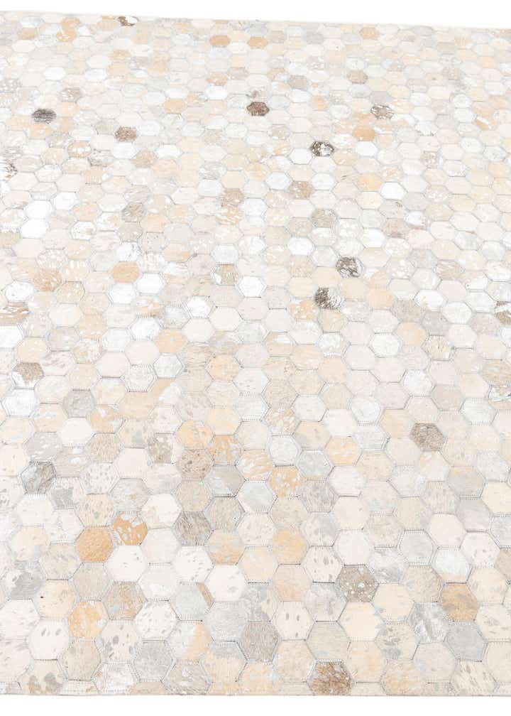 5' 2 x 8' Cowhide Leather Rug