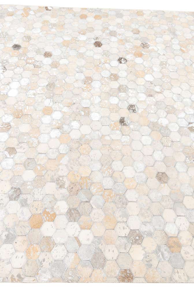 5' 2 x 8' Cowhide Leather Rug