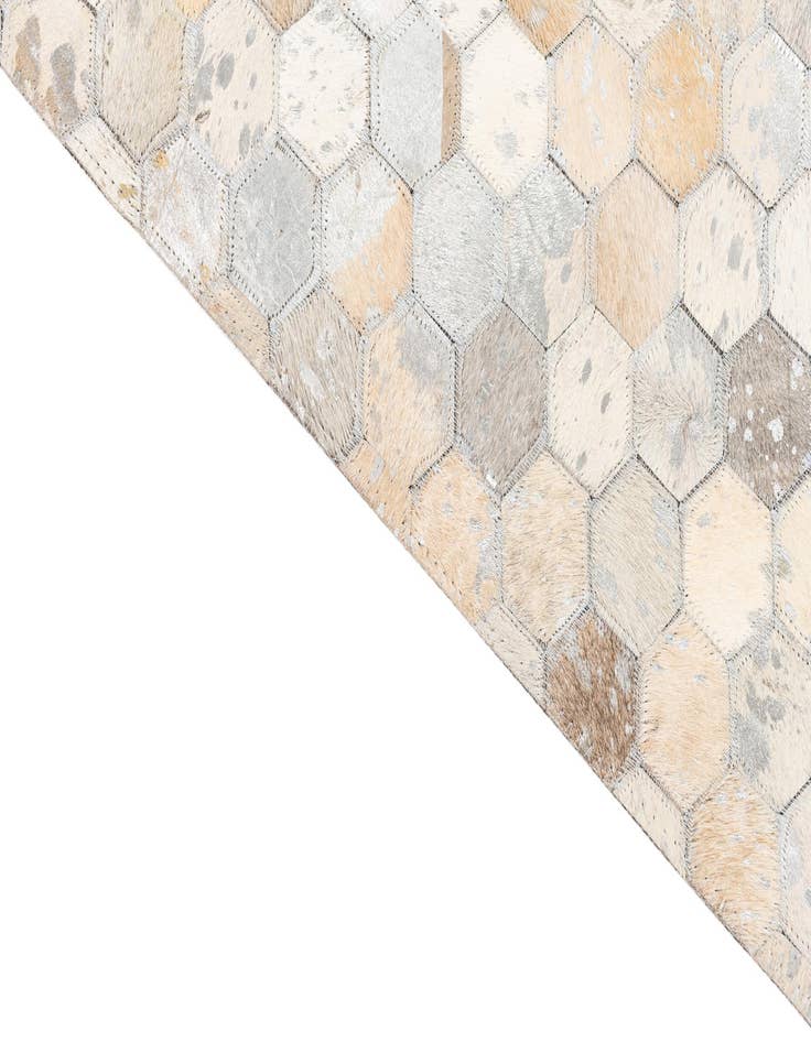 Detail image of 5' 2 x 8' Cowhide Leather Rug