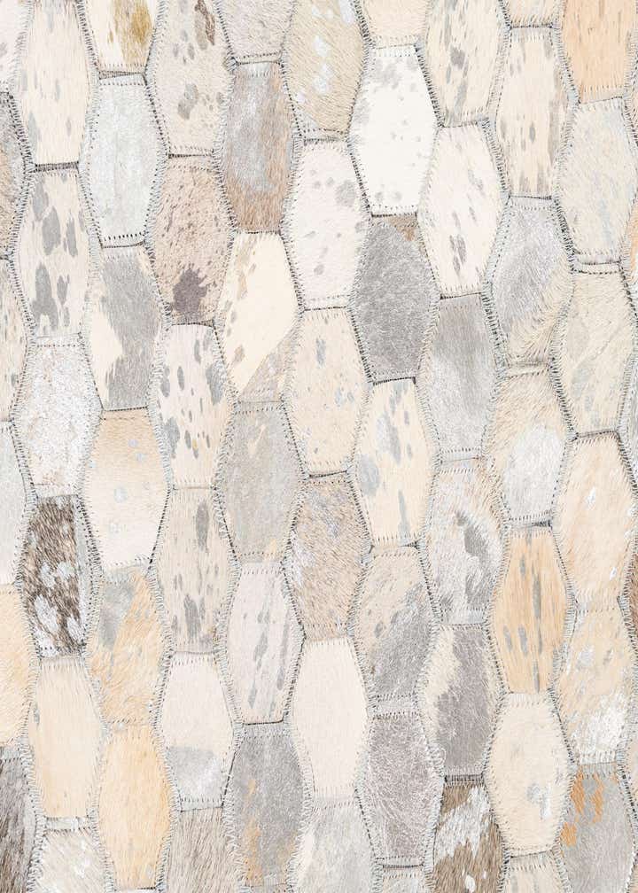5' 2 x 8' Cowhide Leather Rug