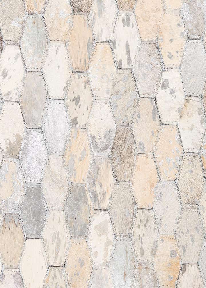 5' 2 x 8' Cowhide Leather Rug