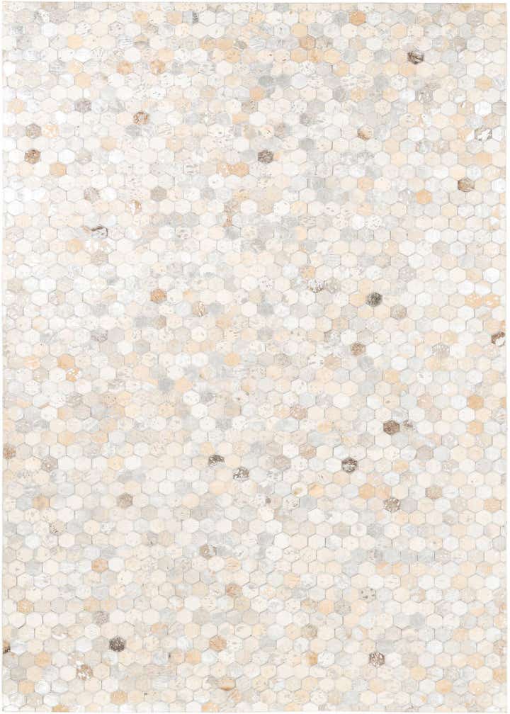 5' 2 x 8' Cowhide Leather Rug