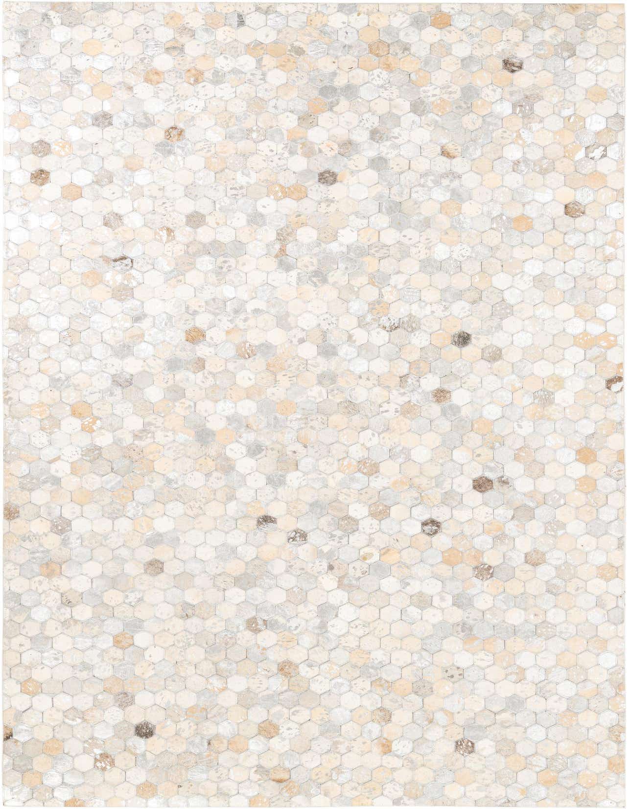 5' 2 x 8' Cowhide Leather Rug