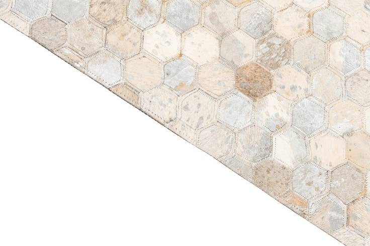 Detail image of 5' x 8' 1 Cowhide Leather Rug