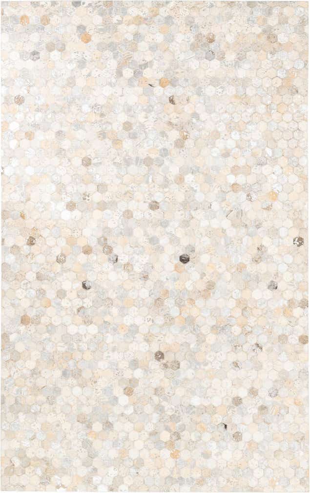 5' x 8' 1 Cowhide Leather Rug