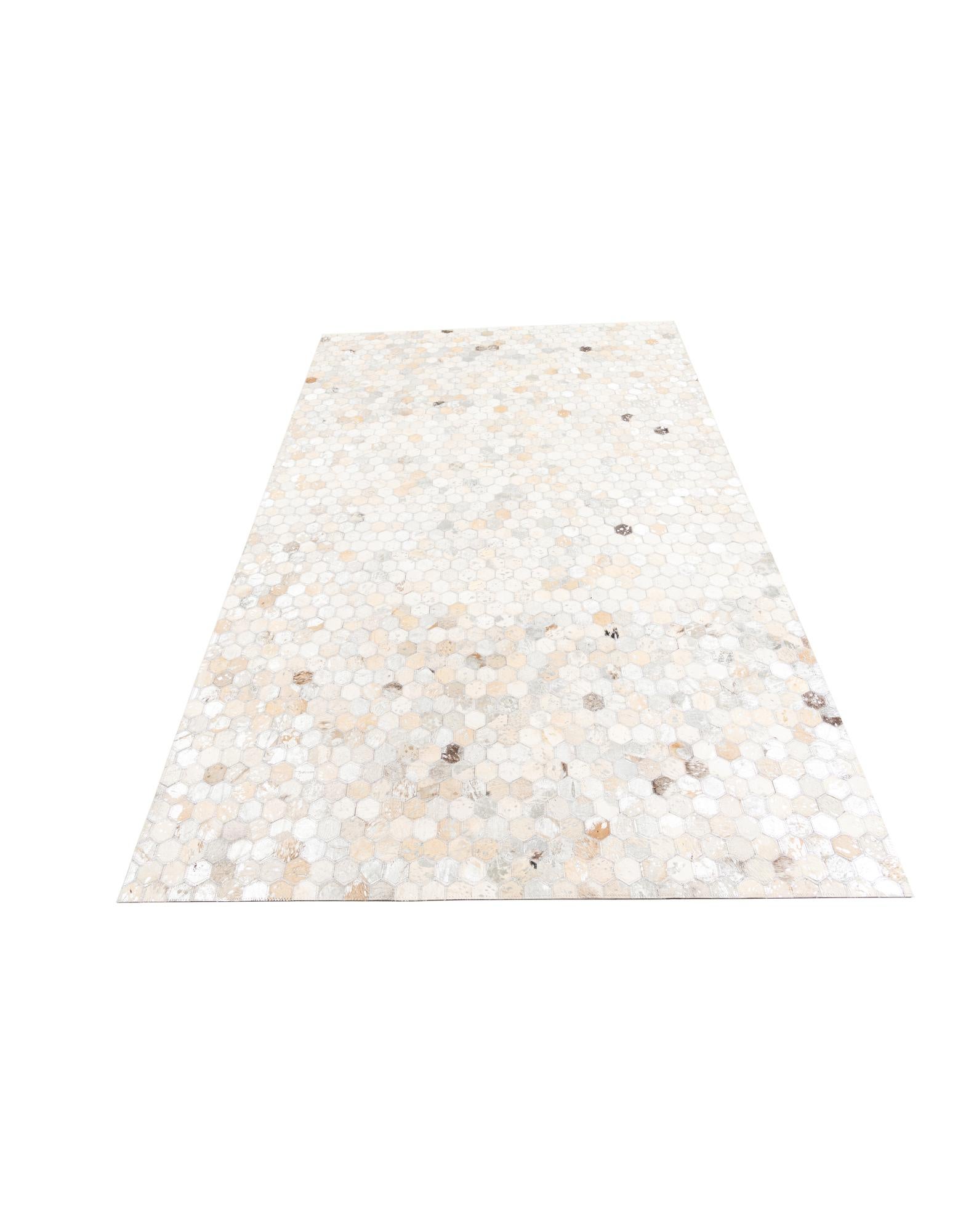5' x 8' Cowhide Leather Rug