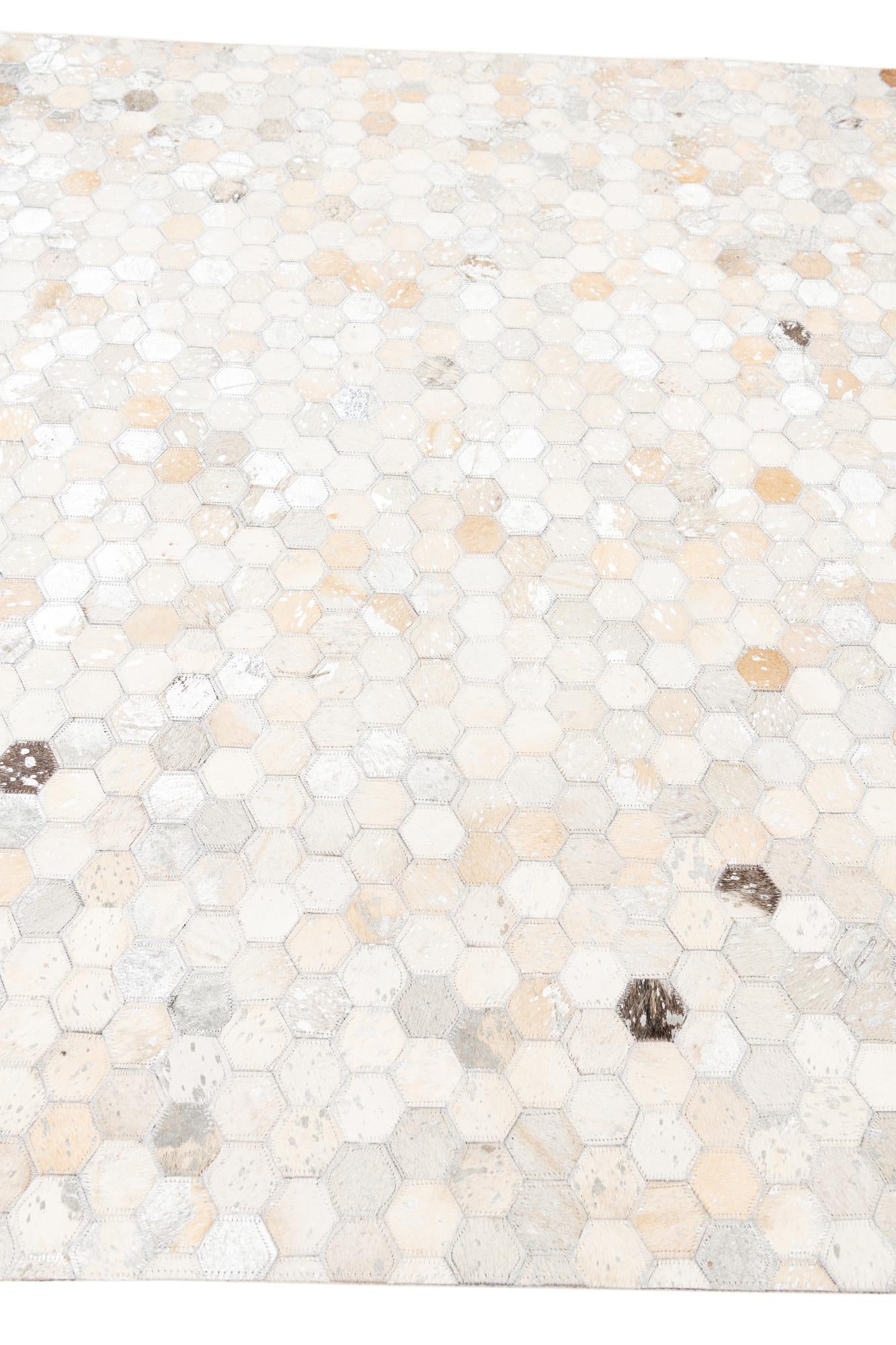 5' x 8' Cowhide Leather Rug