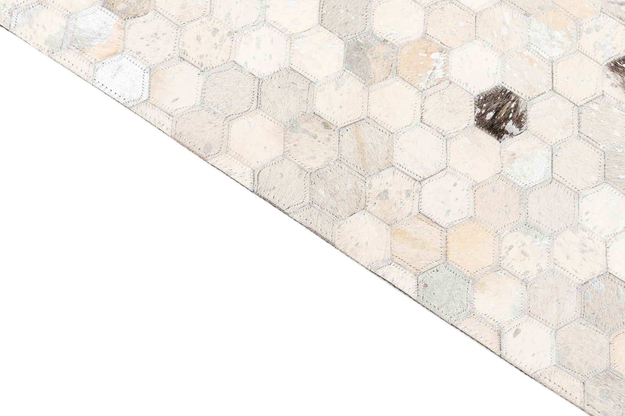 5' x 8' Cowhide Leather Rug