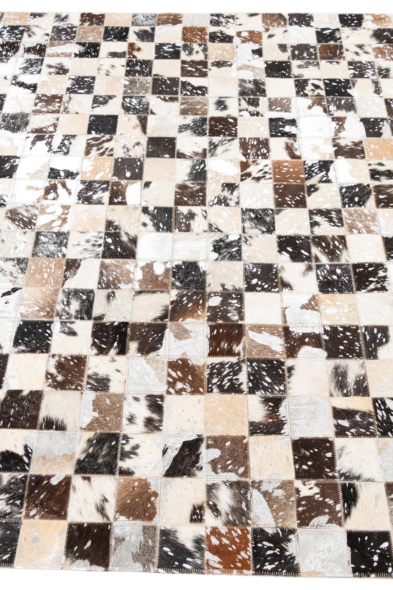5' x 8' Cowhide Leather Rug