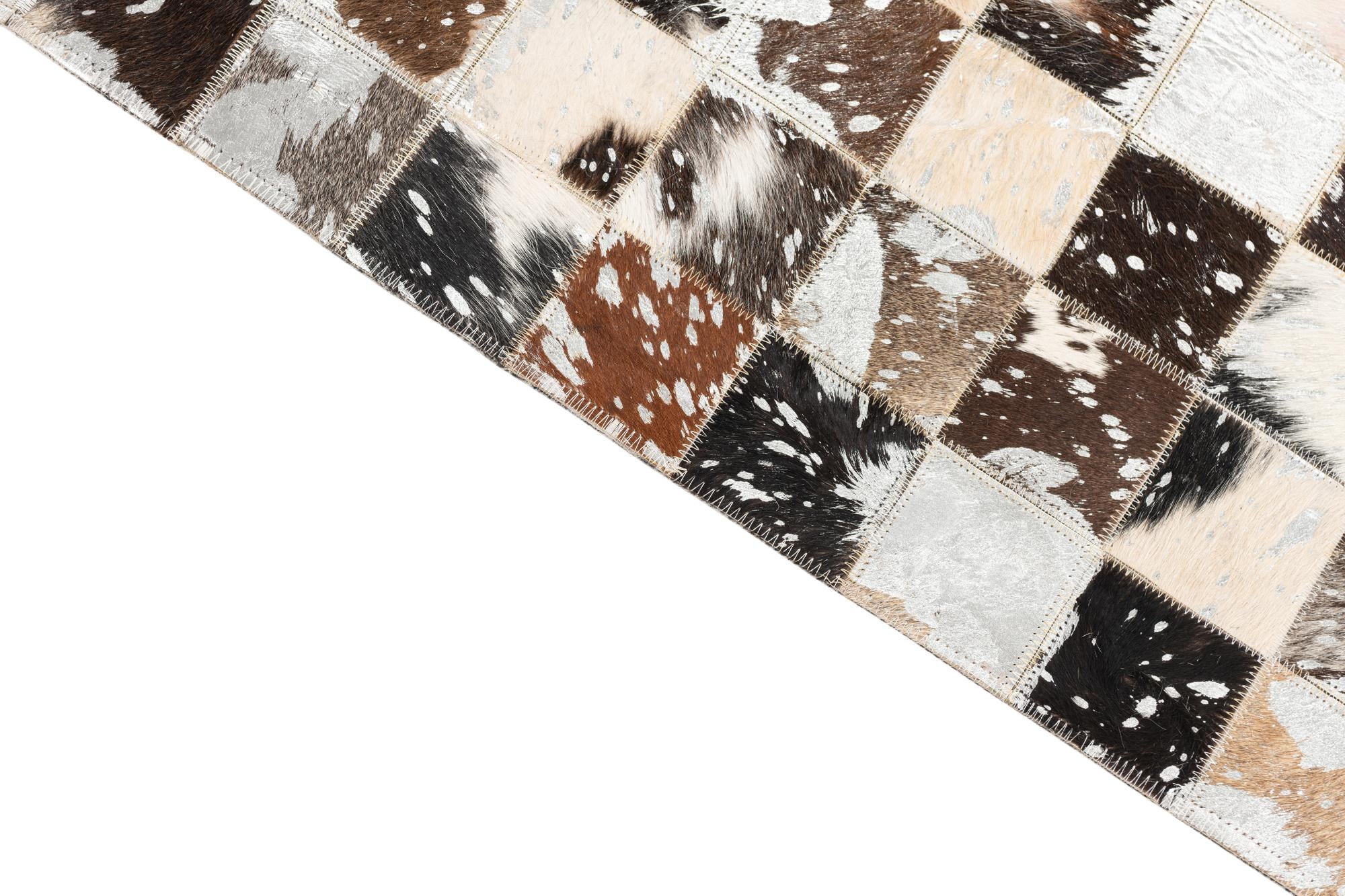 5' x 8' Cowhide Leather Rug