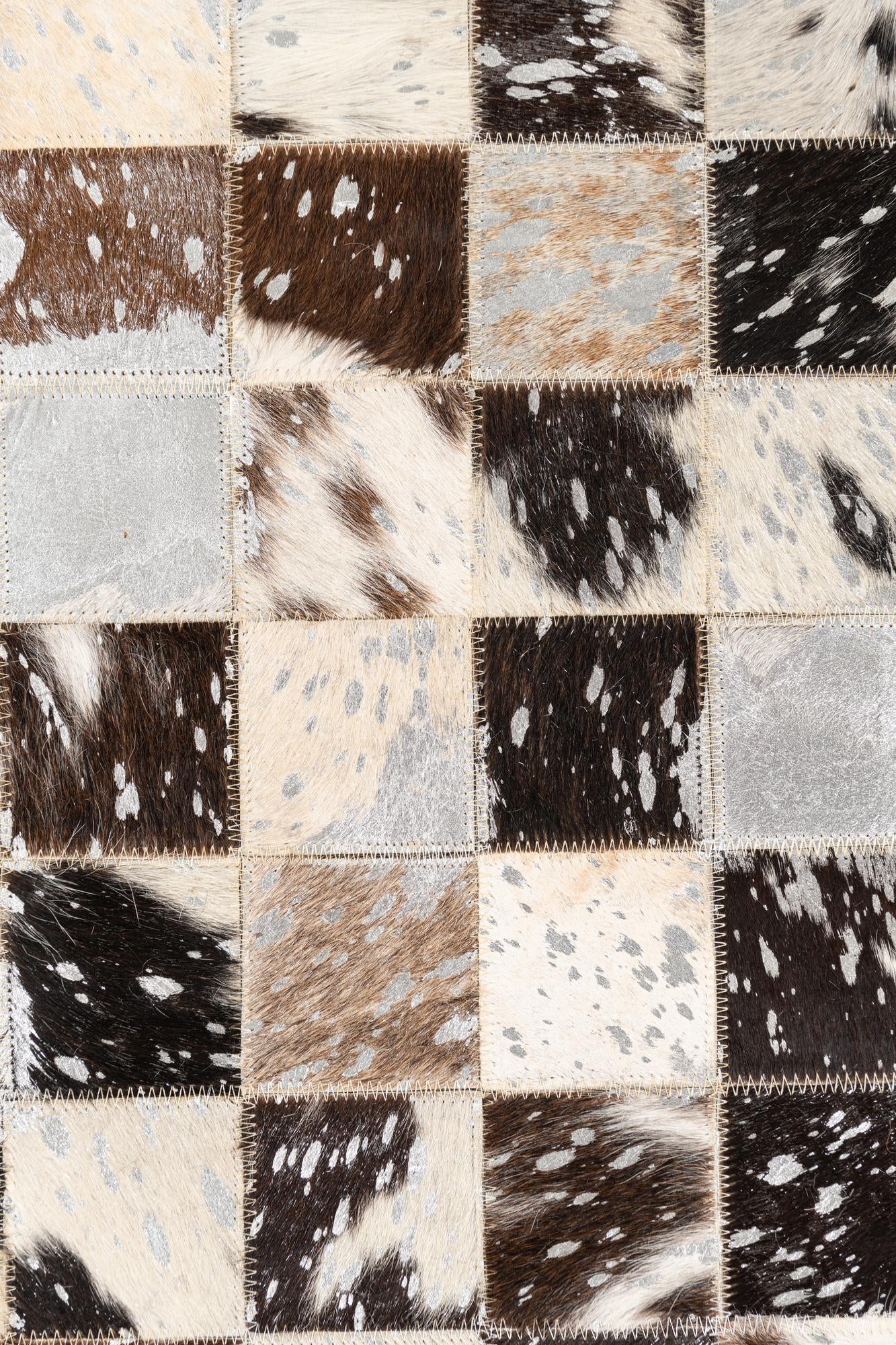 5' x 8' Cowhide Leather Rug