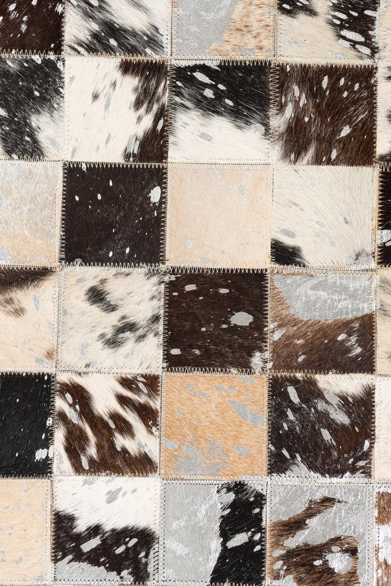 5' x 8' Cowhide Leather Rug