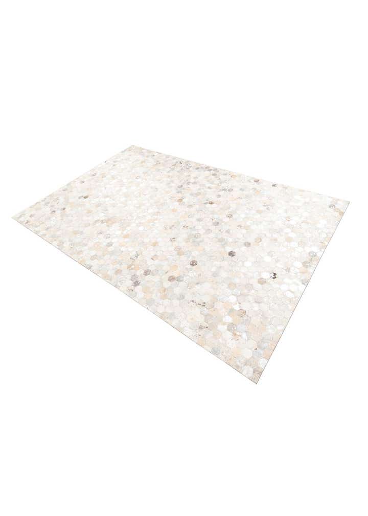 5' 1 x 8' Cowhide Leather Rug