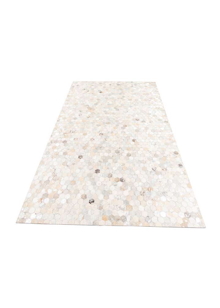5' 1 x 8' Cowhide Leather Rug