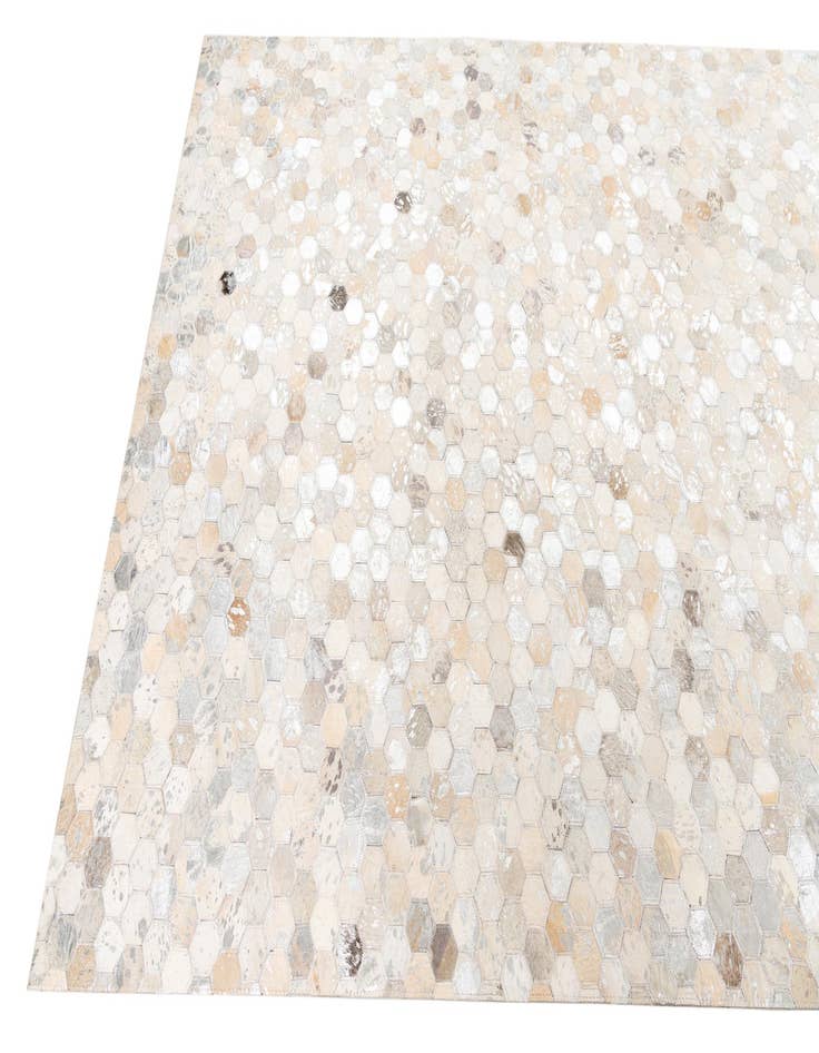 Detail image of 5' 1 x 8' Cowhide Leather Rug