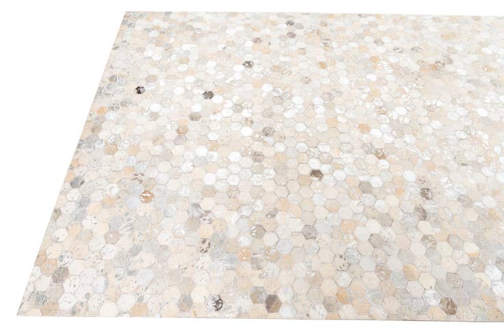 Detail image of 5' 1 x 8' Cowhide Leather Rug