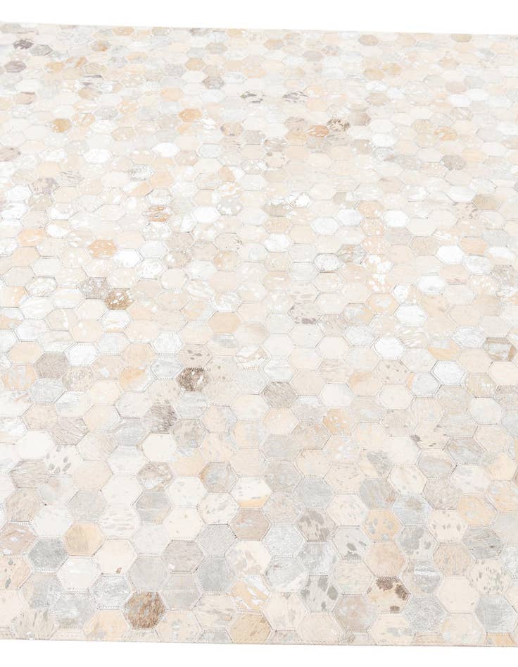 Detail image of 5' 1 x 8' Cowhide Leather Rug