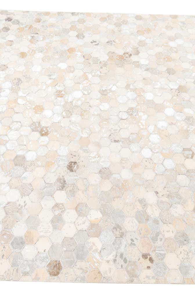 5' 1 x 8' Cowhide Leather Rug
