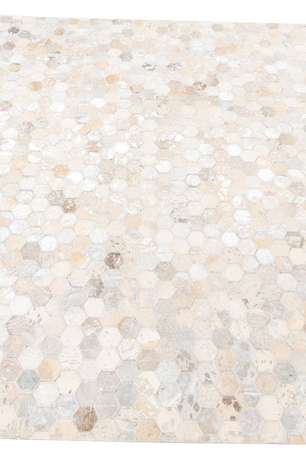Detail image of 5' 1 x 8' Cowhide Leather Rug