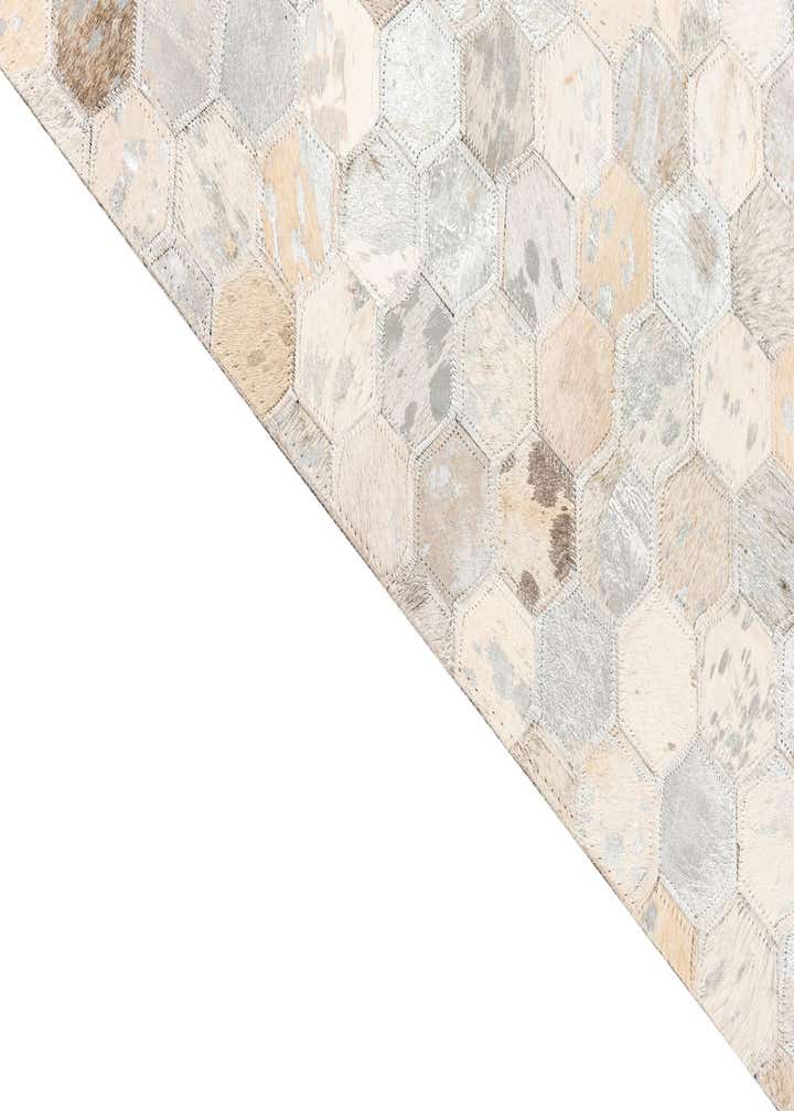 5' 1 x 8' Cowhide Leather Rug
