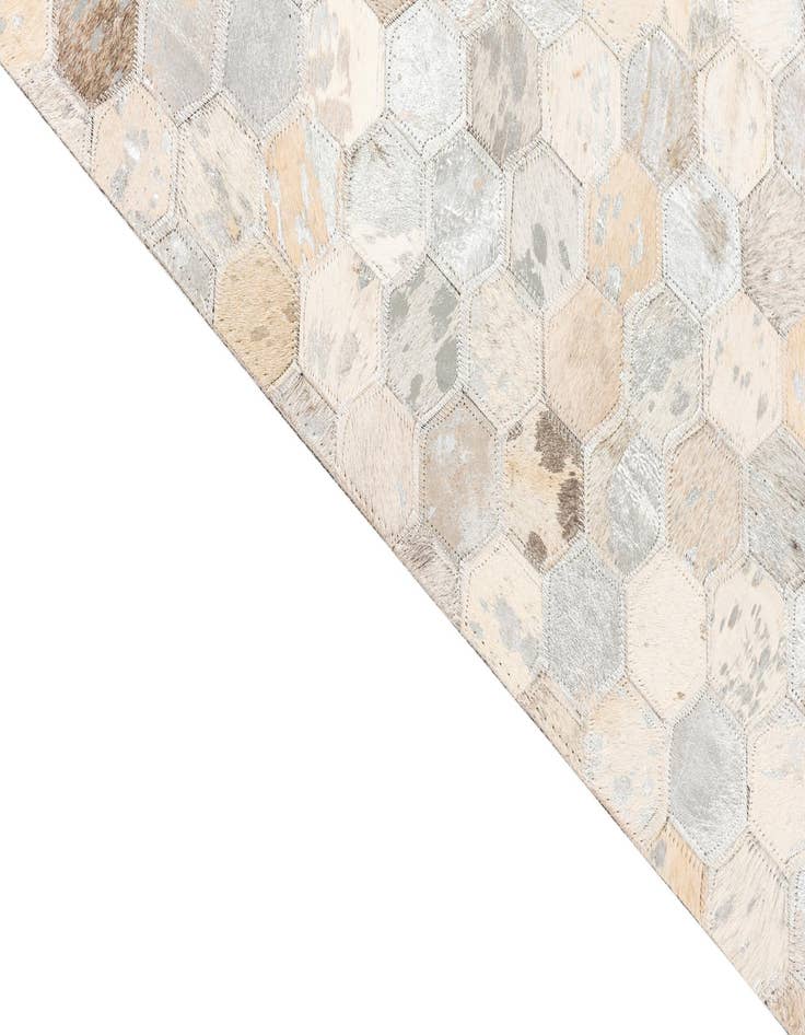 Detail image of 5' 1 x 8' Cowhide Leather Rug