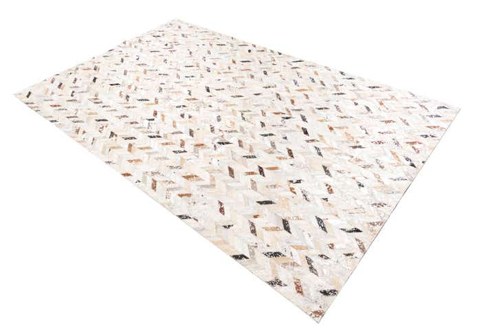 5' x 8' 1 Cowhide Leather Rug