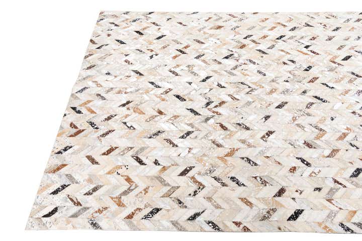 5' x 8' 1 Cowhide Leather Rug