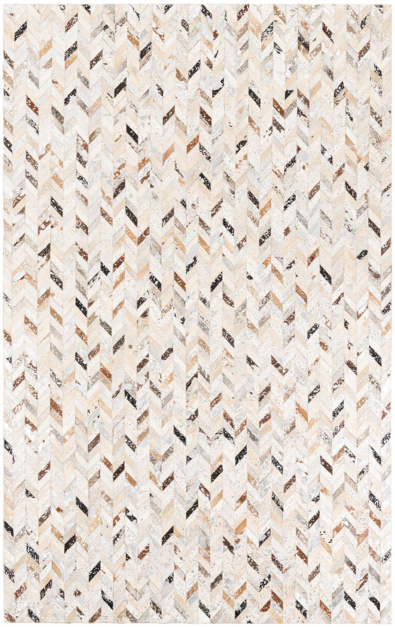 5' x 8' 1 Cowhide Leather Rug
