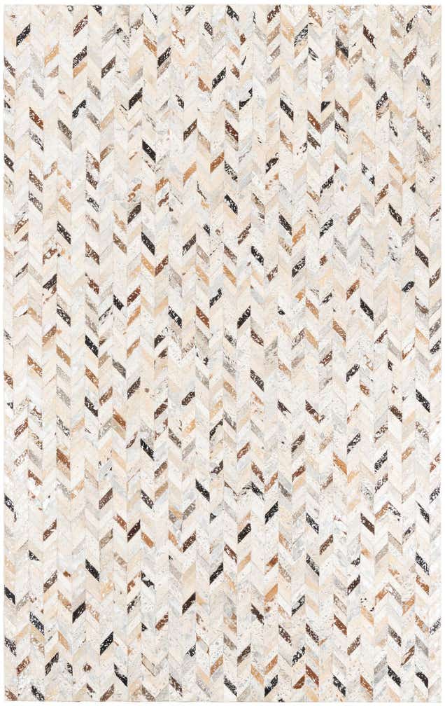 5' x 8' 1 Cowhide Leather Rug