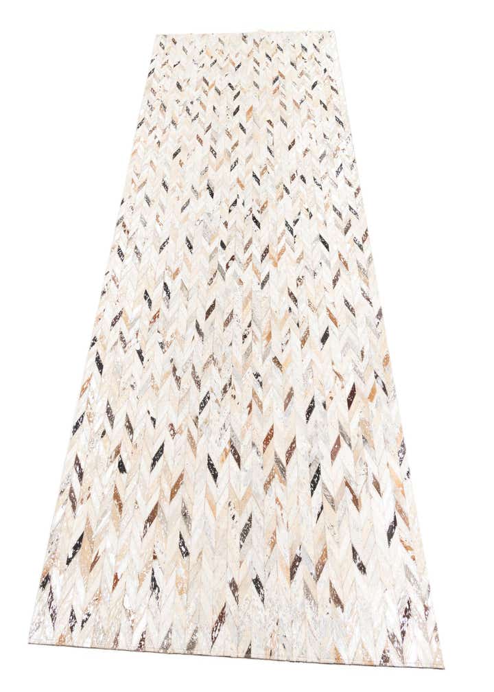 4' 10 x 8' Cowhide Leather Rug