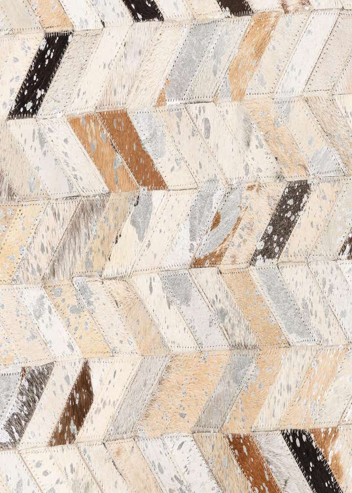 4' 10 x 8' Cowhide Leather Rug