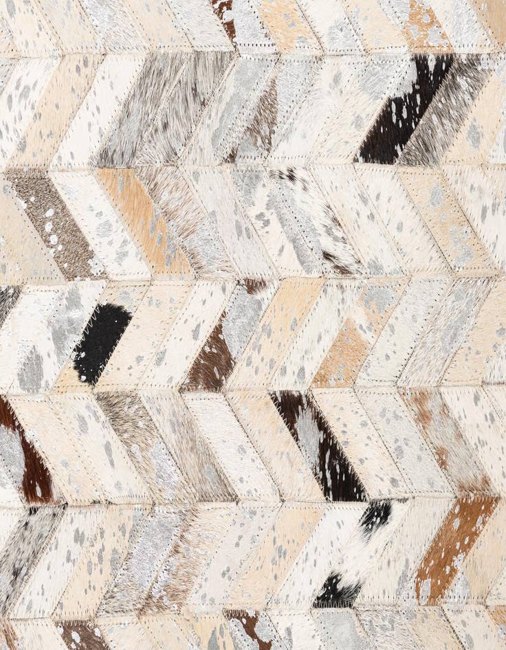 Detail image of 4' 10 x 8' Cowhide Leather Rug