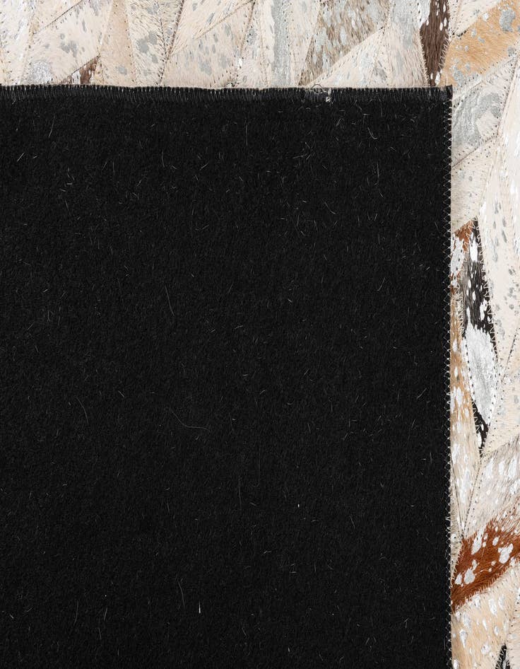 Detail image of 4' 10 x 8' Cowhide Leather Rug