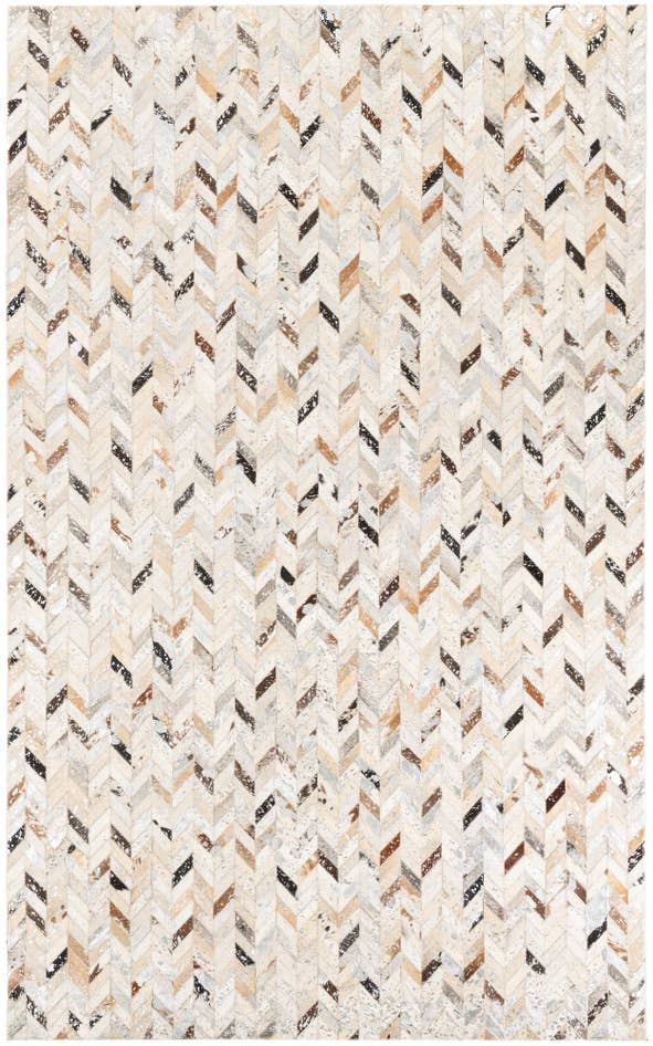 Detail image of 4' 10 x 8' Cowhide Leather Rug
