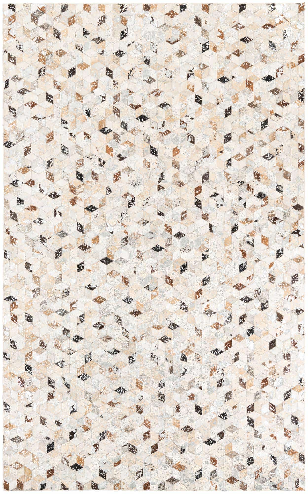 5' x 8' Cowhide Leather Rug