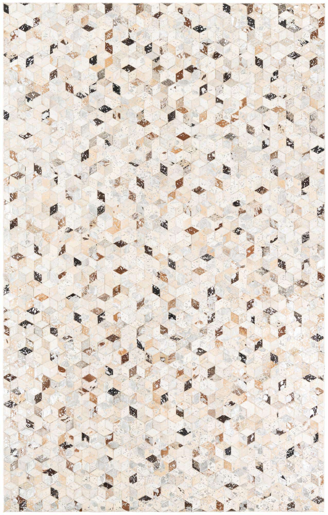 5' x 8' Cowhide Leather Rug