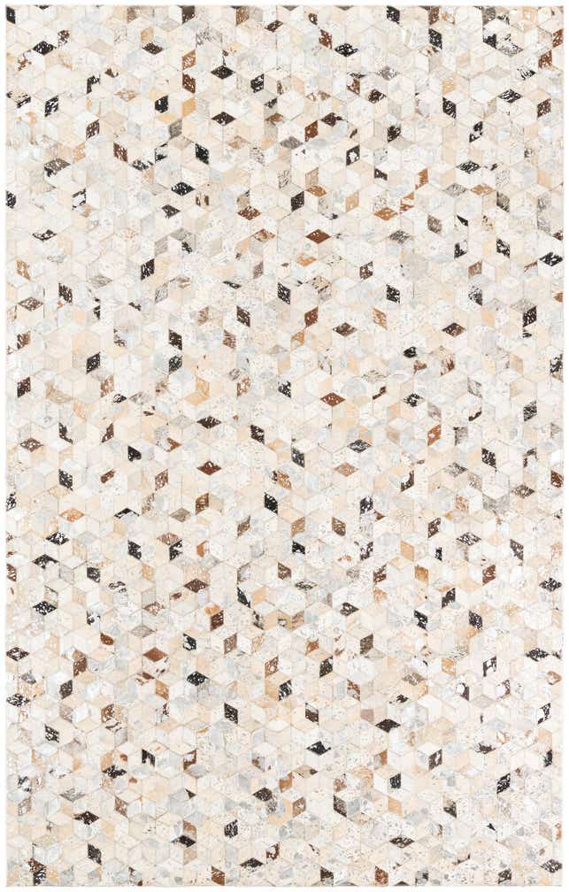 5' x 8' Cowhide Leather Rug