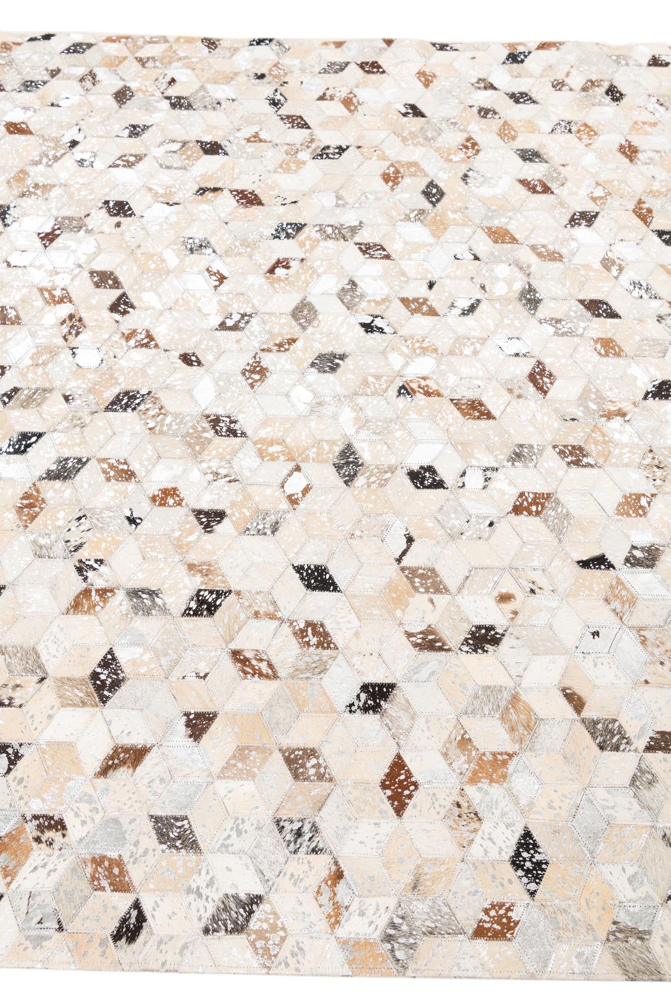 5' x 8' Cowhide Leather Rug