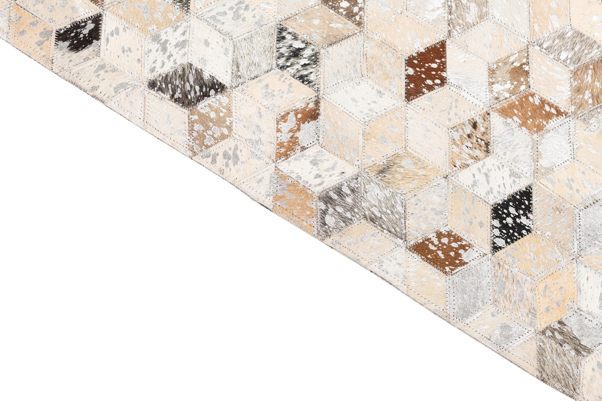 5' x 8' Cowhide Leather Rug