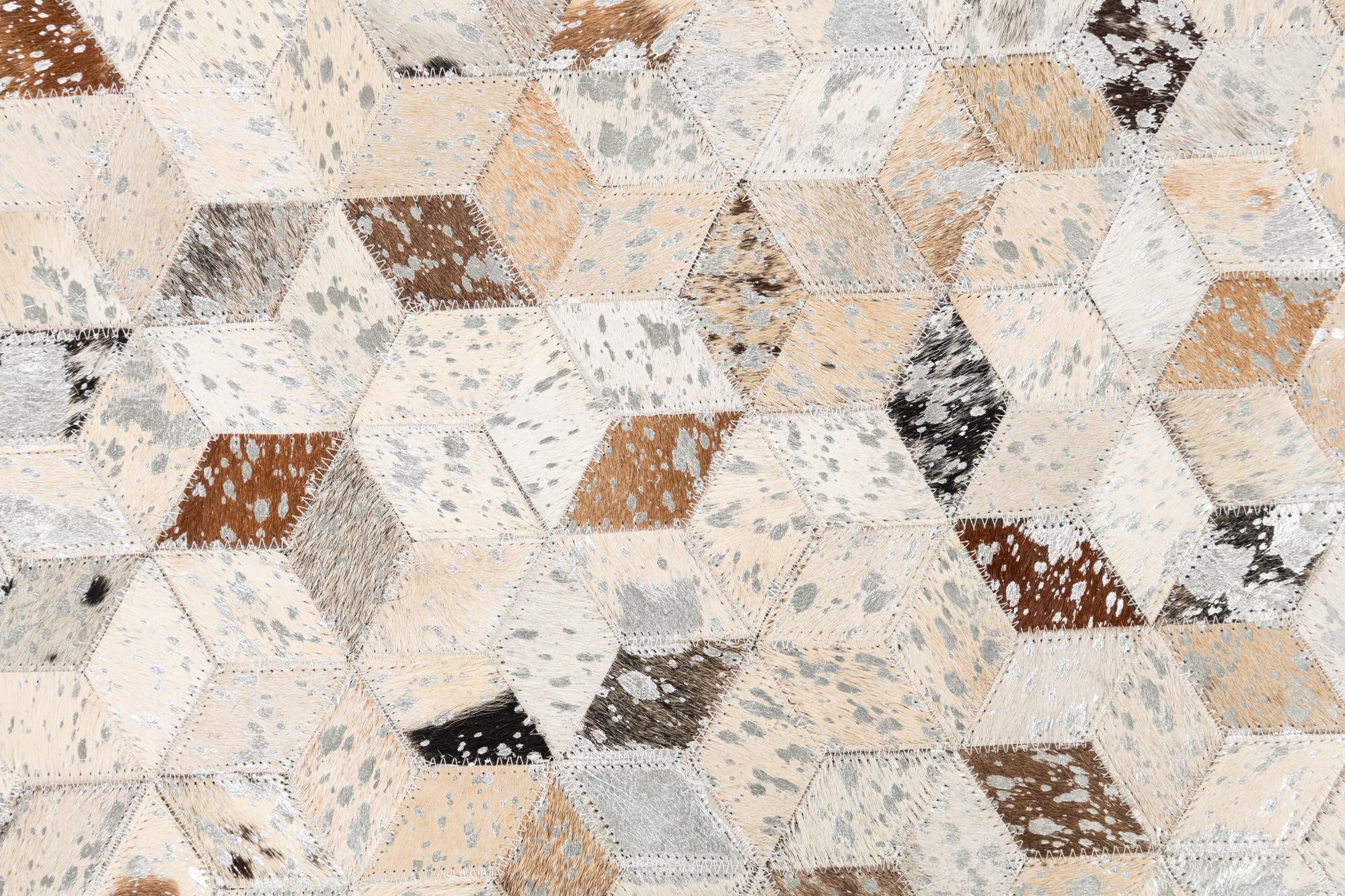 5' x 8' Cowhide Leather Rug