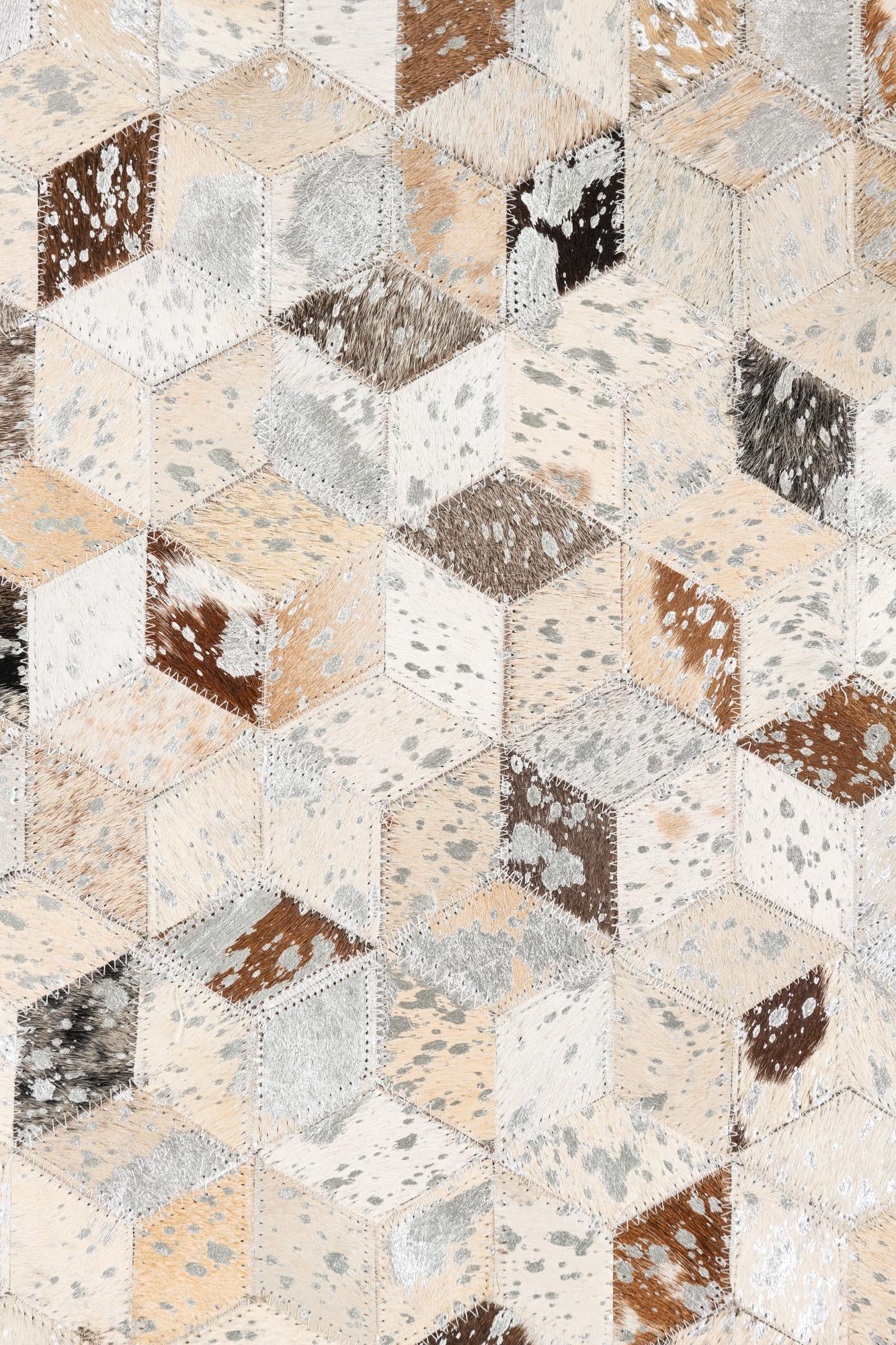 5' x 8' Cowhide Leather Rug