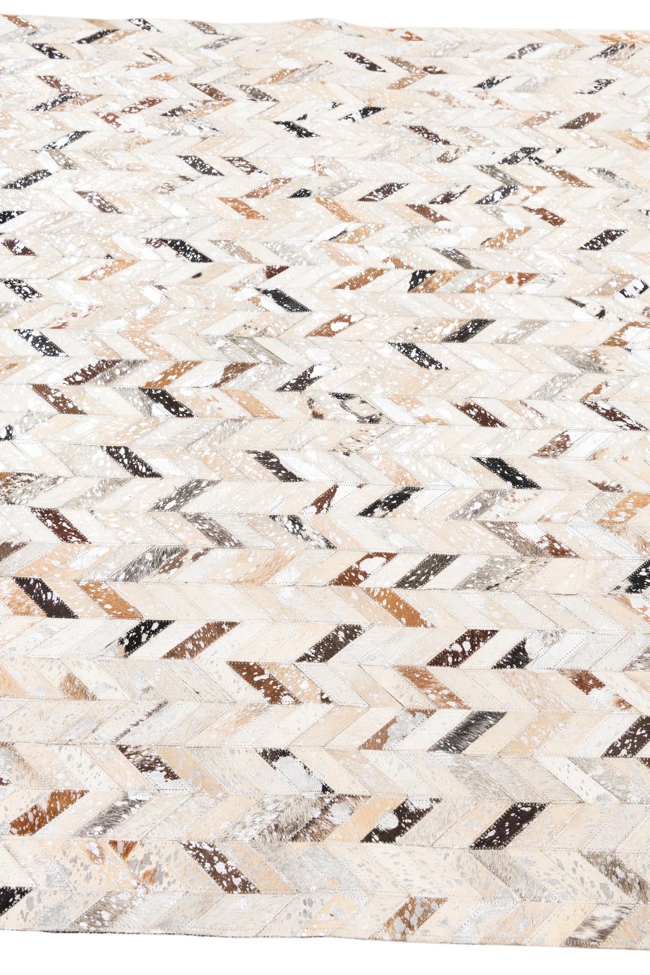 5' x 8' Cowhide Leather Rug