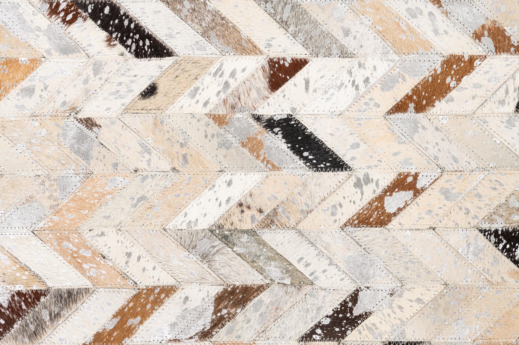 5' x 8' Cowhide Leather Rug