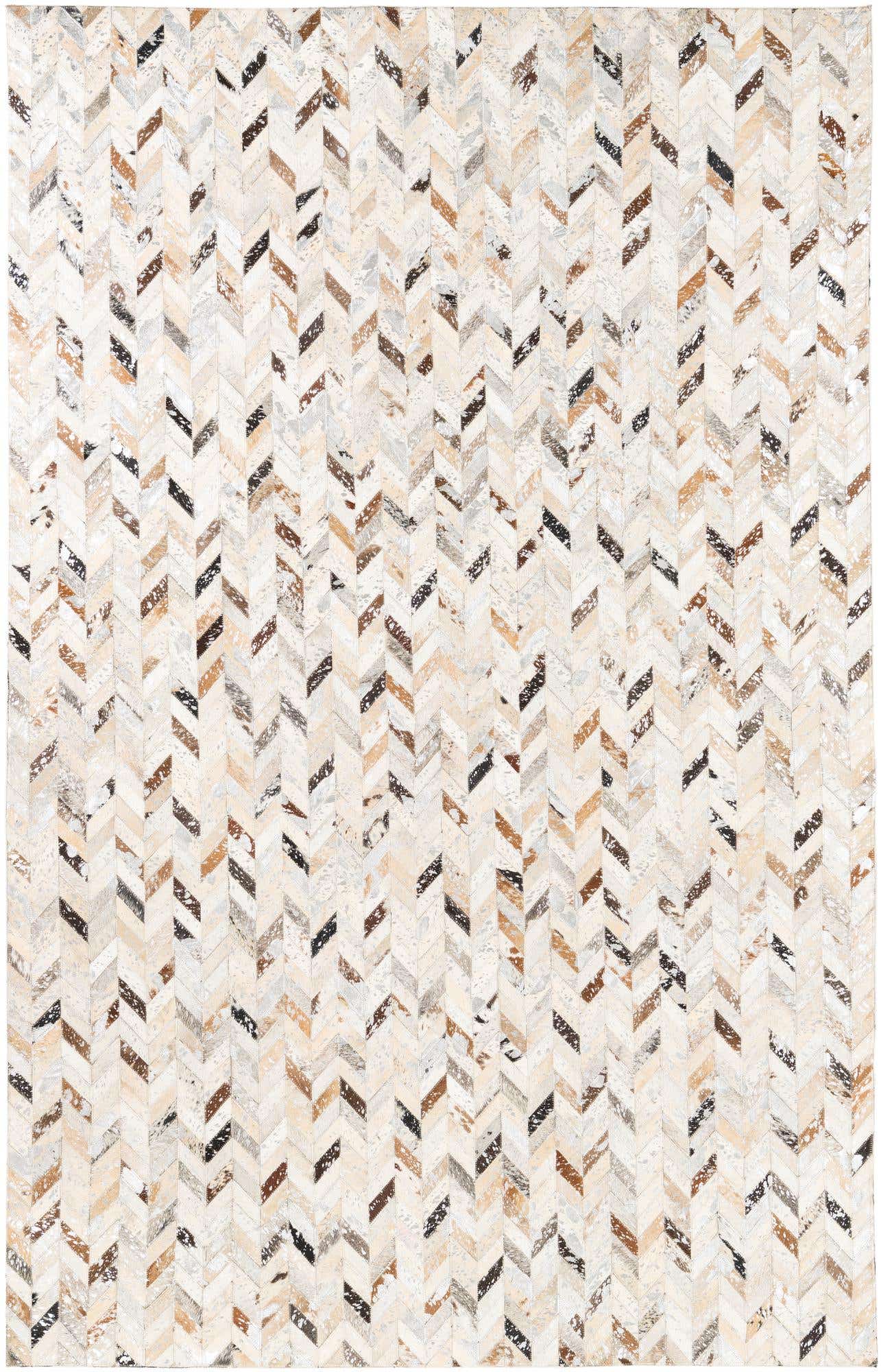 5' x 8' Cowhide Leather Rug