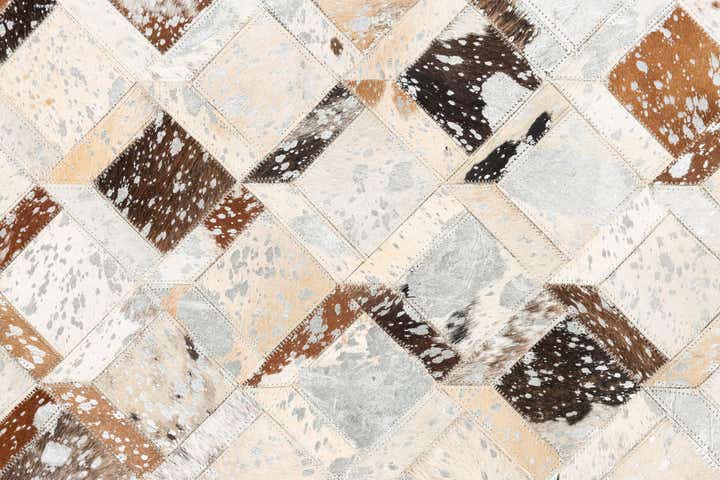 5' x 8' Cowhide Leather Rug