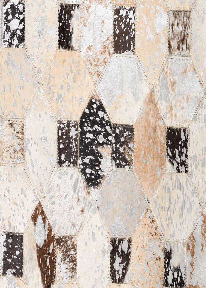 5' x 8' Cowhide Leather Rug