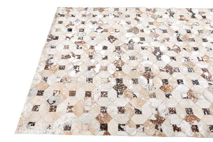 5' x 8' Cowhide Leather Rug